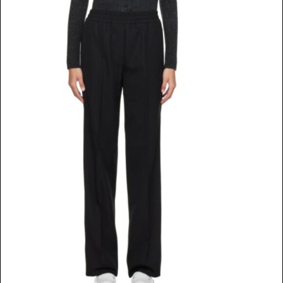 MAISON KITSUNÉ Black Elasticized Trousers Size XS - Picture 1 of 5